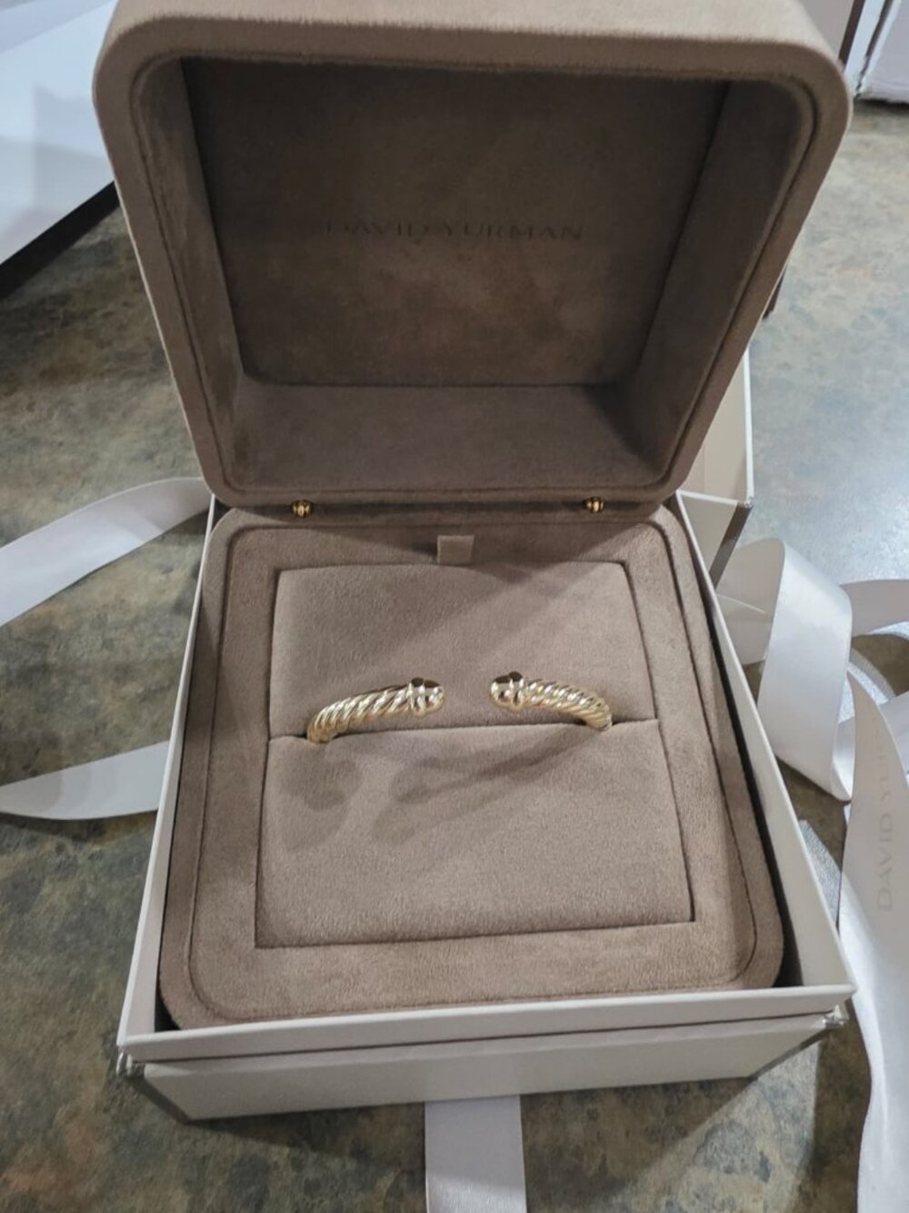 David Yurman: 18K Yellow Gold Cablespira Flex Bracelet, 6mm BRAND NEW W/ PAPERS